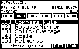 COGO+ Pro Adjustments Menu